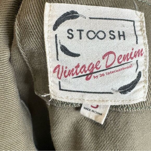 Stoosh Vintage Denim olive green utility jacket size small - Picture 5 of 6
